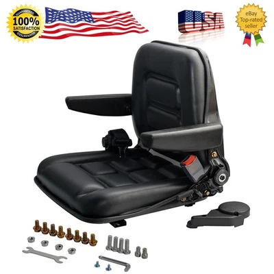 OE QUALITY Universal Adjustable Tractor Seat Forklift with 180° Adjustable Backrest Angle