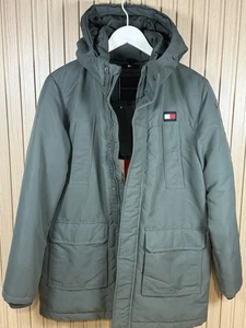 Tommy Hilfiger Herren TJM Tech Parka Mantel Kapuze Heavy Duty Winterjacke M grau - Bild 1 von 12