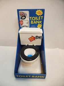 Vintage Piggy Bank 1994 Fun-Damental Too Toilet Bank With Flush Sound WORKS Box - Picture 1 of 13