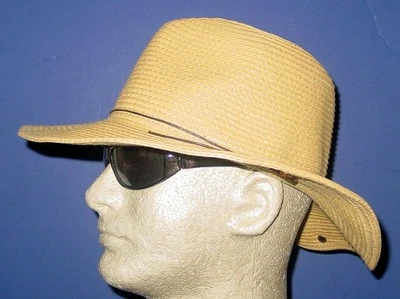Novo Chapéu Fedora Licenciado Peter Grimm Natural Tavin Safari Tamanho Embalável P/M - Imagem 1 de 4