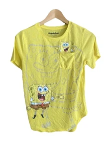 SpongeBob SquarePants Boys Yellow T Shirt Size M (7-9) Nickelodeon 2022 - Picture 1 of 12
