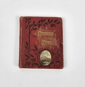 Antique 1873 Teacher’s Stories Miniature Book American Tract Society Red Gilt - Imagen 1 de 13