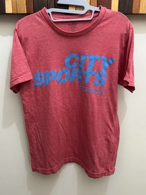 Camiseta Boston Vintage City Sports Nova Vermelha Azul Masculina Tamanho Médio - Imagem 1 de 4