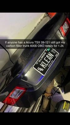 Крышка багажника Deck SEIBON CARBON TL0910ACTSX подходит для Acura TSX 2009 года - Изображение 1 из 2