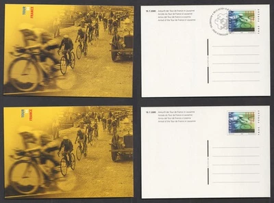 Switzerland 2000 Cycling, Tour de France Mint & FDC Postal Stationery First Day - Image 1 of 4