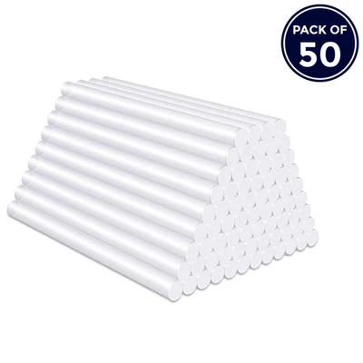 DAPETZ Hot Melt Glue Gun Sticks 50pcs 7mm x 100mm Long for Craft Adhesive Clear Mini