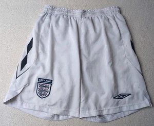 England Vintage Football Shorts Umbro White - UK Adult Size Small - Picture 1 of 12