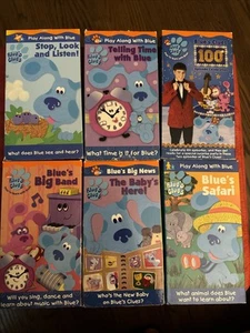 Blue’s Clues 100th Episode Celebration Nick Jr. VHS Video Lot Safari Time Band - Imagen 1 de 24