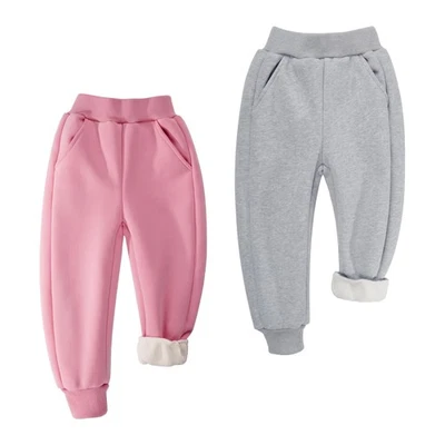 Pantaloni della Tuta Foderati in Pile per Ragazzi e Ragazze Pantaloni da Jogging - Immagine 1 di 4