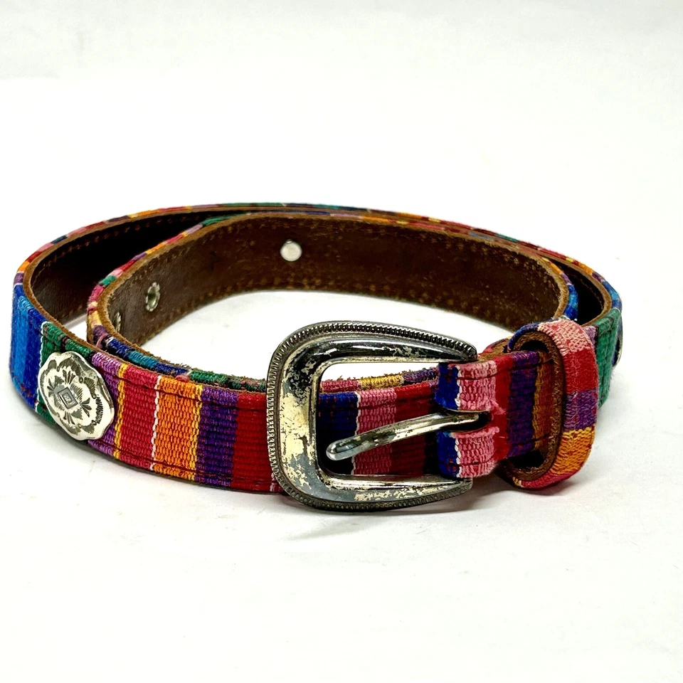Fossil Womens Multicolor Striped Concho Large Belt (H9) - Image 1 of 4
