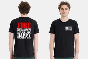 Firefighter Tshirt - Fire Sirens Grovers Federal Q Fire Department Tshirt Fire - Picture 1 of 6