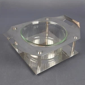 Scaldavivande Silverplated Cristallo Pyrex France By Sovirel Modernariato 1970 - Imagen 1 de 17