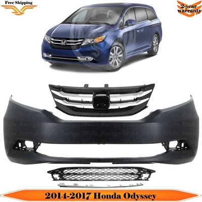 Front Bumper Cover Fascia & Grille Assembly For 2014-2017 Honda Odyssey Foto 1 de 4