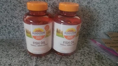 2 cápsulas blandas Sundown Fish Oil 1000 mg / 300 mg Omega 3 corazón y circulatorias 144 Foto 1 de 4