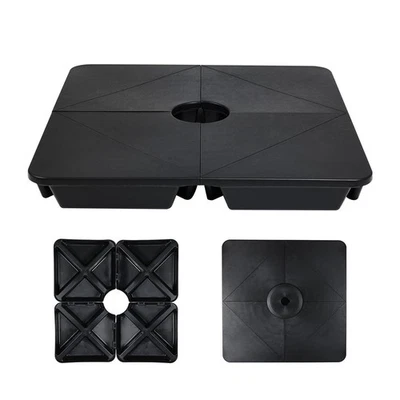 Aoodor 4 PIEZAS Resistente Voladizo Desplazado Patio Paraguas Base Soporte Placa Cuadrada Foto 1 de 4