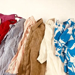 Wiederverkäufer Vintage Sommer Damen Leinen Bekleidungspaket gemischte Größen 8 Teile - Bild 1 von 22