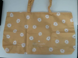 NEW Kate Spade Yellow Daisies Flower Print Beach Tote Bag Packable Foldable - Picture 1 of 2