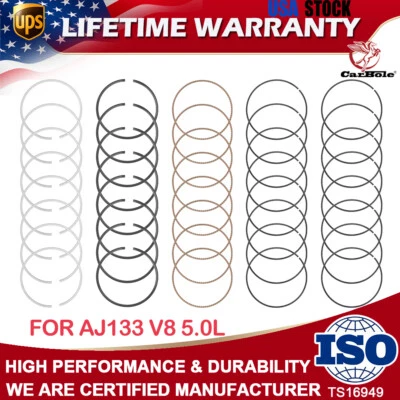 Kit de anillo de pistón tamaño STD para Land Rover Range Rover Jaguar AJ133 5,0 L V8 SC / NA Foto 1 de 4