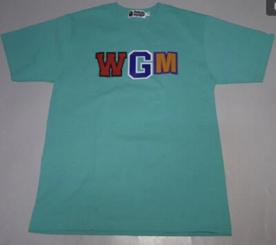 A Bathing Ape WGM back shark face T-shirt-Brand New-Sz Large-Green color - Изображение 1 из 3