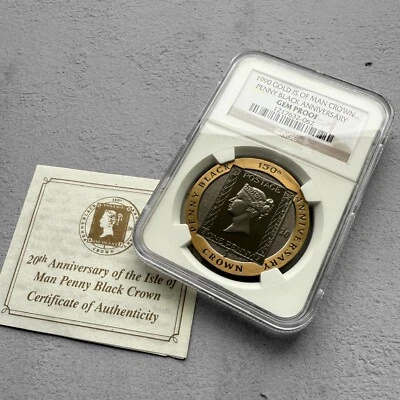 1990 Penny Black High Relief  1 oz Gold Coin Proof - NGC Gem Proof - Imagem 1 de 2