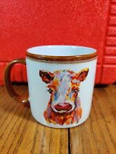 Farm COW Coffee Mug Tea Cup 19 oz Large Mainstays Stoneware Abstract Pop Art