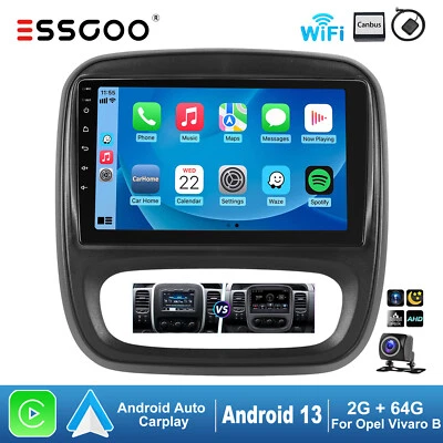 Für Opel Vivaro B Renault Trafic 14-19 Carplay Autoradio Android 13 2+64G Kamera - Bild 1 von 4