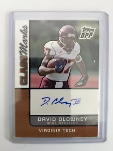 2007 Topps Draft Picks & Prospects DPP Class Marks Auto DAVID CLOWNEY #DC HOKIES - Picture 1 of 2