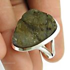 Gift For Her Natural Labradorite Statement Rough Stone Ring Size 9 925 Silver W5