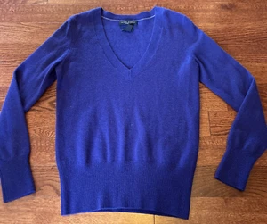 Banana Republlic Women's Size Small Purple 100% Cashmere Wool Sweater - Picture 1 of 9