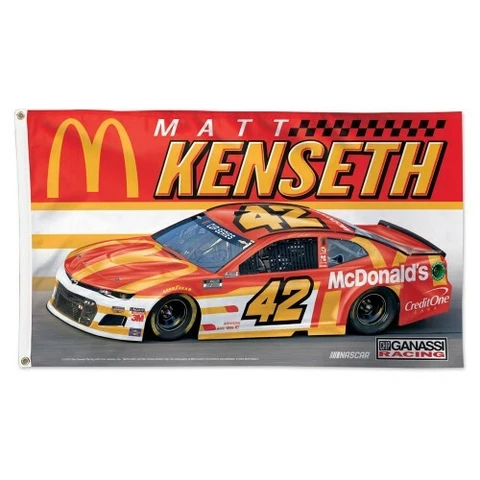 Matt Kenseth 2020 Wincraft #42 McDonald's 3x5 Deluxe Flag FREE SHIP Cover