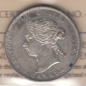 1886 Canada Twenty Five Cent Coin ICCS EF40 - XWT 590 - Obverse 4; SBE   C1 - Foto 1 di 2