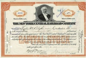 New York Central Railroad Company 5 Stammaktien - Bild 1 von 3