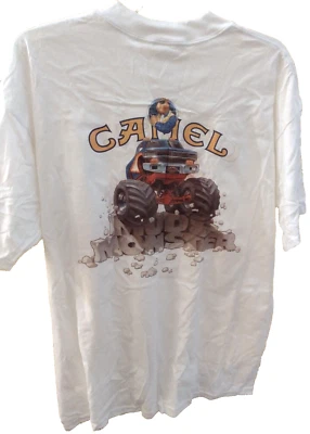 Vintage Camel Mud & Monster Truck 1992 Racing Cigarette Pocket XL Shirt USA Rare - image 1 of 4