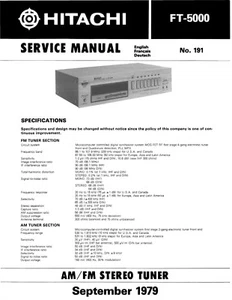 Manuale di servizio - Manuale di servizio per Hitachi FT-5000  - Foto 1 di 1