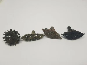 4 Pcs Vintage Old Brass Hand Engraved Historic Primitive Used Stamp Seal NH5730 - Picture 1 of 6