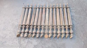 14 Postes Vintage CAOBA-BALAUSTRES 26" L  - Imagen 1 de 11