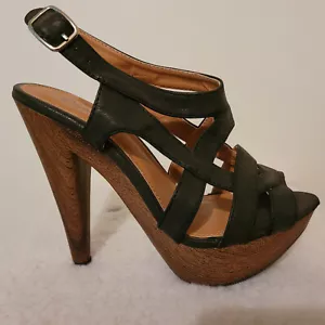 New Qupid high heels Sandal's size 6 black Dress up or down Great Shoe - Picture 1 of 12