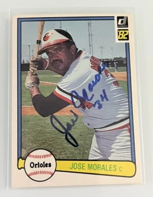 1982 Donruss Jose Morales #203 Auto Autograph Signed Minnesota Twins - Image 1 of 2