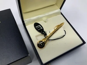 Vtg Dunhill Sterling Silver 925 Gold Plated Enamel Golf Tee Tie Clip/ Bar - Picture 1 of 9