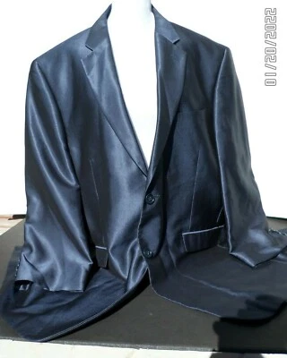 INSERCH FINETAILORING ITALIA AZUL MARINO Brillo 2 Botones TRAJE Chaqueta BLAZER Para Hombre Talla 46R Foto 1 de 4