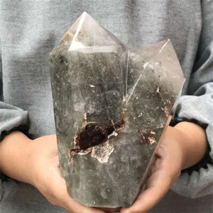 1.66kg Natural Ghost Obelisk Quartz Crystal Phantom Point Wand Healing - Picture 1 of 13