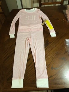 Rae Dunn girls Adorable super soft pajamas Pink White LL Size 6 NEW - Picture 1 of 5
