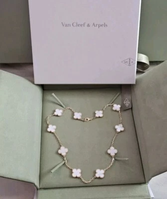 VAN CLEEF & ARPELS Alhambra 10 Motivos Vintage Madreperla Oro Amarillo 18K NUEVO Foto 1 de 4