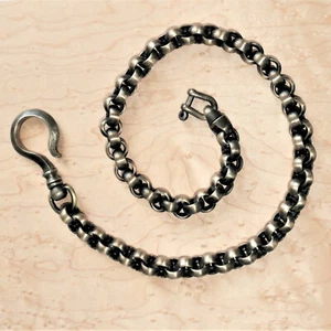 Hosenkette Messing Herren Schlüsselkette Biker Wallet Chain Geldbörse Vintage - Picture 1 of 12