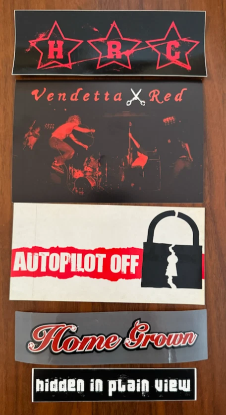 Punk Rock Music Sticker Decal Lot Set Bundle of 5 Vendetta Red HRC Autopilot Off - Image 1 of 1