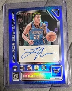2023-24 Panini Donruss Optic Signature Series Blue Prizm Tre Mann /25 Auto SSP - Bild 1 von 6