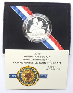 2019 American Legion Proof Half Dollar 19CN Commemorative Coin US Mint - J185 - Picture 1 of 5