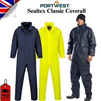 Portwest Sealtex Classic Waterproof Coverall Windproof Rain Suit Overall S452