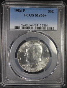 1986-P PCGS Kennedy Half Dollar MS66+ MS-66+ Business Strike 50c - Picture 1 of 2