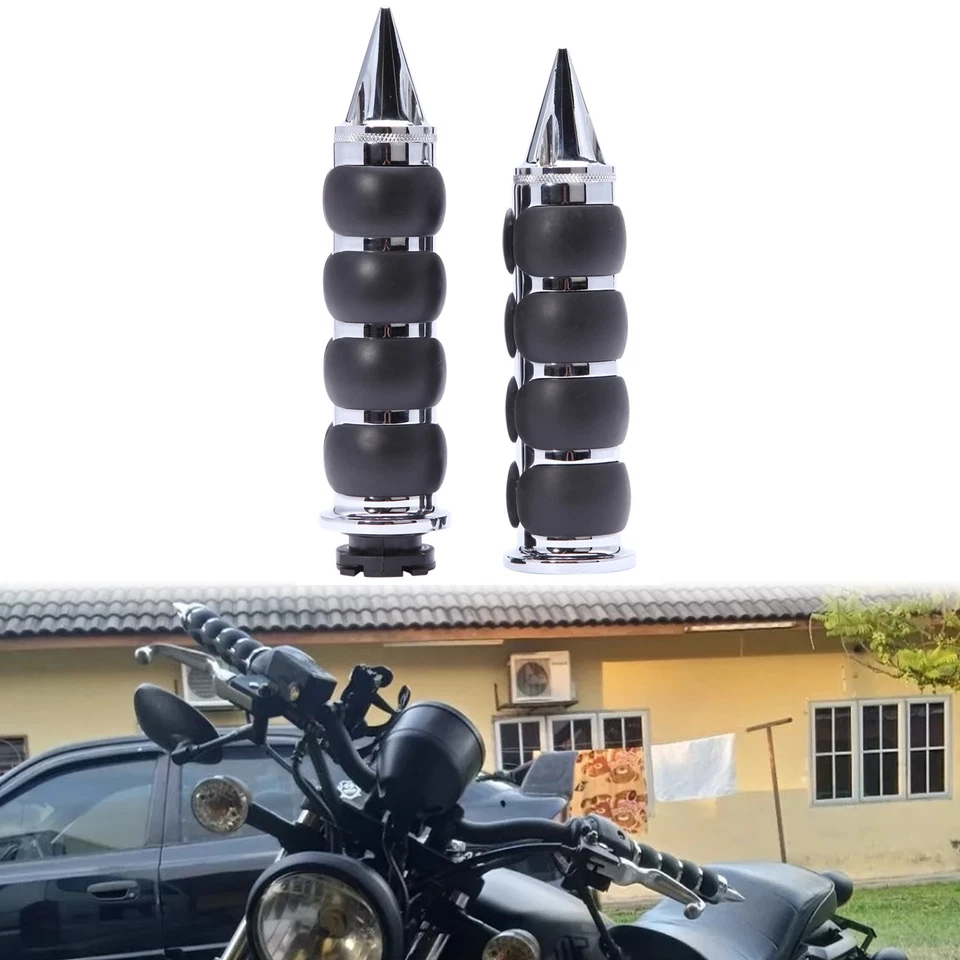 Empuñaduras de manillar 7/8" 22 mm para Suzuki GSXR 1300 R Hayabusa todo el año negras Foto 1 de 4